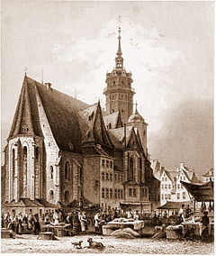 St. Nicholas Church, Leipzig, c. 1850