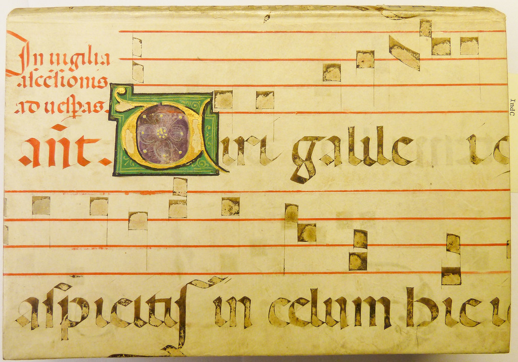 Portion of a parchment leaf from a liturgical manuscript