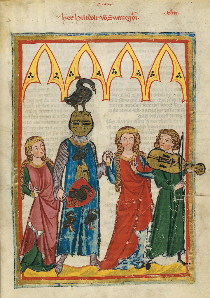Codex Manesse, from between 1305 and 1315, showing musicians