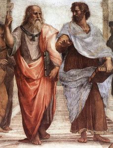 Plato and Aristotle cropped from The School of Athens