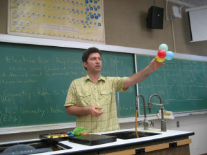 Chemistry lecture with props