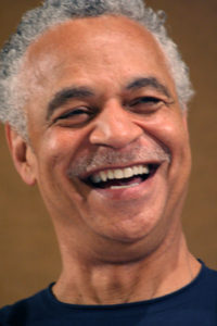 A man laughing