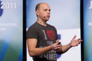 A man giving a presentation