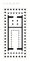 Floor plan of the Parthenon. 