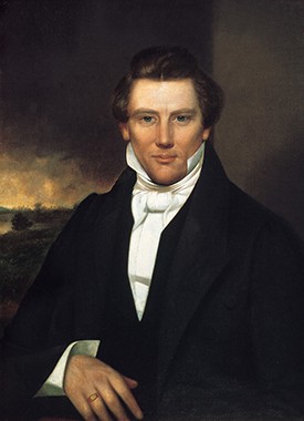 A painting of Joseph Smith, Jr.—the founder of Mormonism