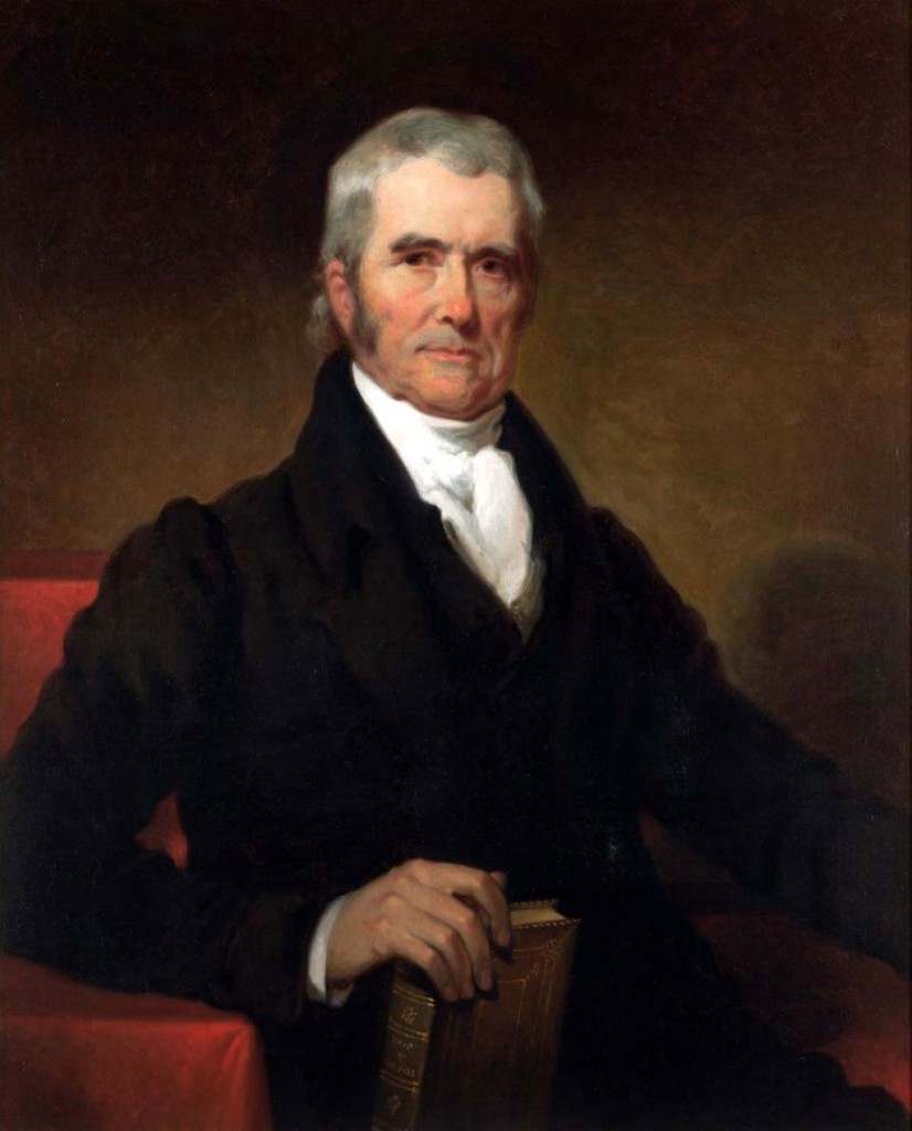 Portrait of John Marshall. Oil painting by Henry Inman.