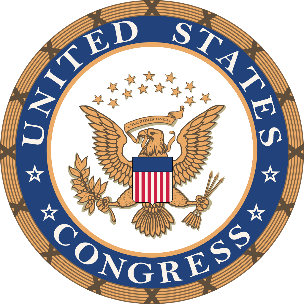 Seal of the U.S. Congress, showing the eagle at center.