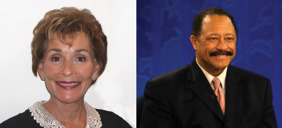 Left, photo of Judge Judy; right, photo of Judge Joe Brown