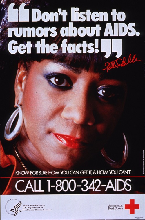 AIDS poster that offers a number people can call and the message 