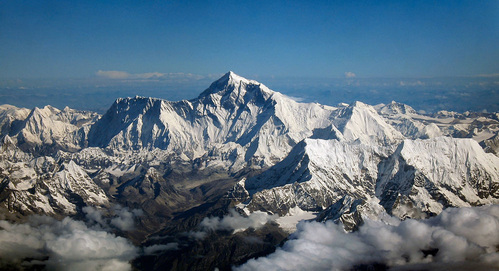 an arial view of Mount Everest