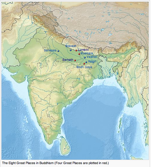 Map of Ancient India, showing the 