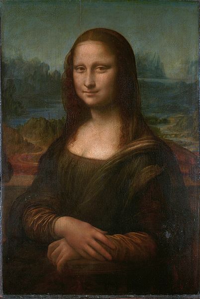 Leonardo da Vinci, Mona Lisa, c. 1503-05, oil on panel 30-1/4 x 21 inches (Musée du Louvre)
