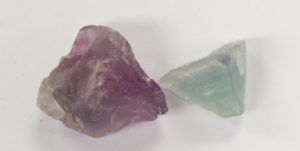 two varieties of fluorite