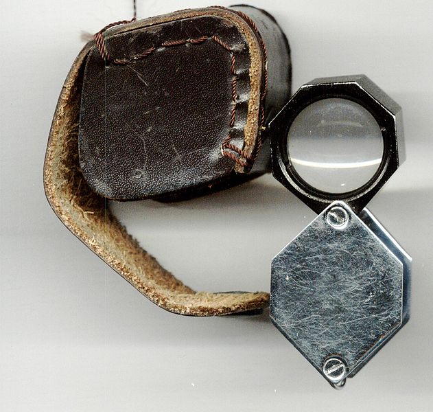 Loupe used by a geologist