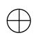 circle with a t cross inside