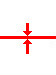 Horizontal line with a vertical line crossing it. There are arrows on the internal ends of the vertical line pointing at the horizontal line.