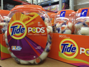 Photo of an in-store display of Tide laundry