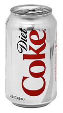 Photo of a can of Diet Coke.
