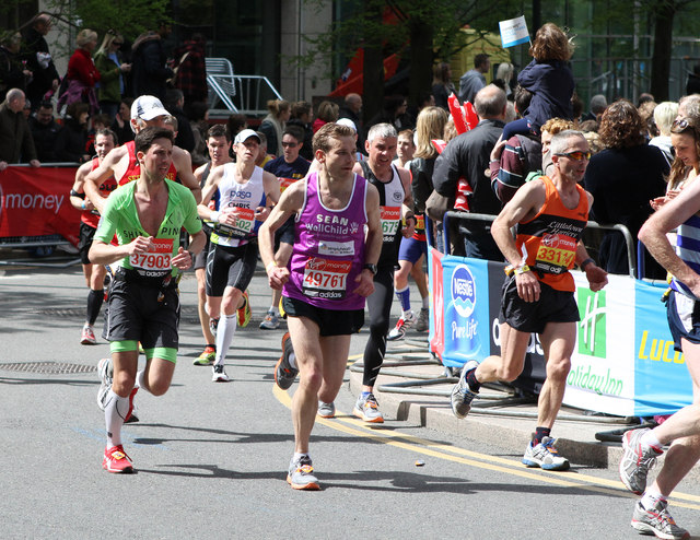 Photograph of several runners in a race
