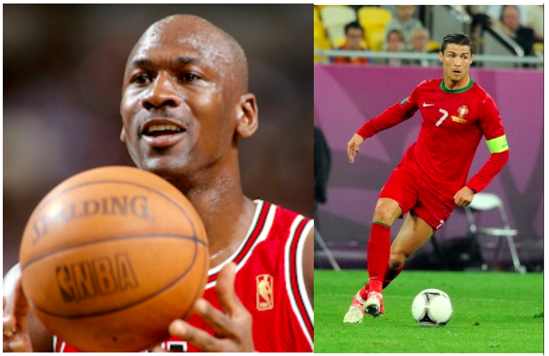 Michael Jordan and Christiano Ronaldo.