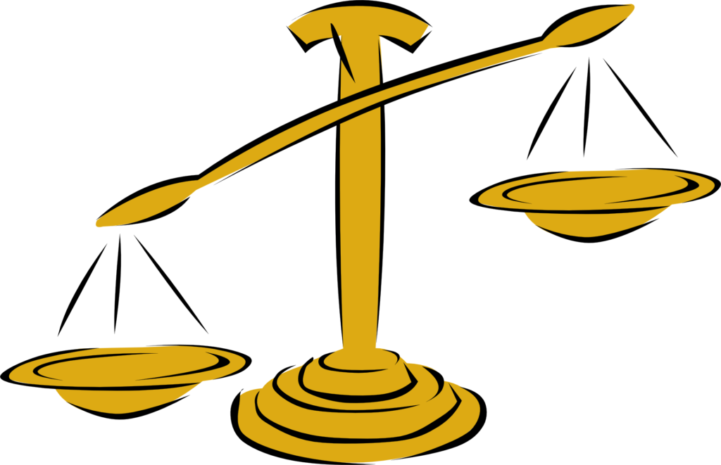 Image of an unbalanced scale. 