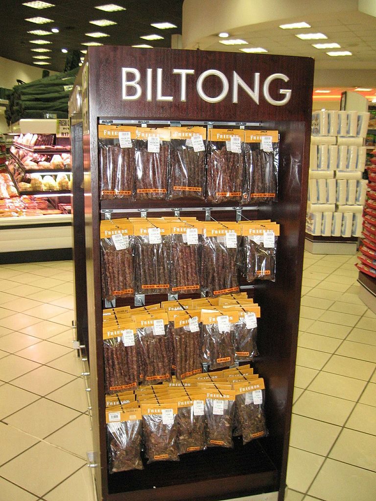 display of a jerky brand in a grocery store 