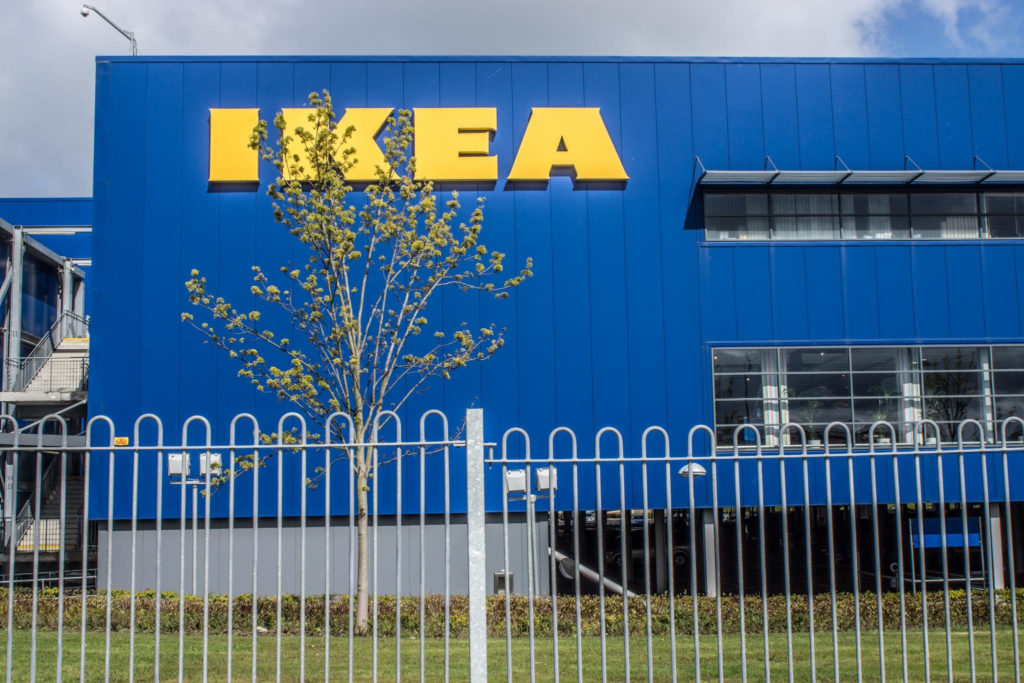 Photograph of an IKEA storefront.