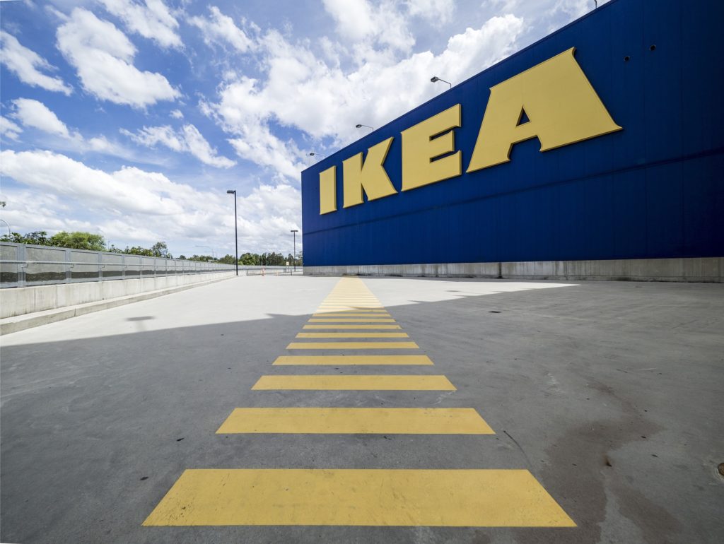 Photograph of an IKEA store front